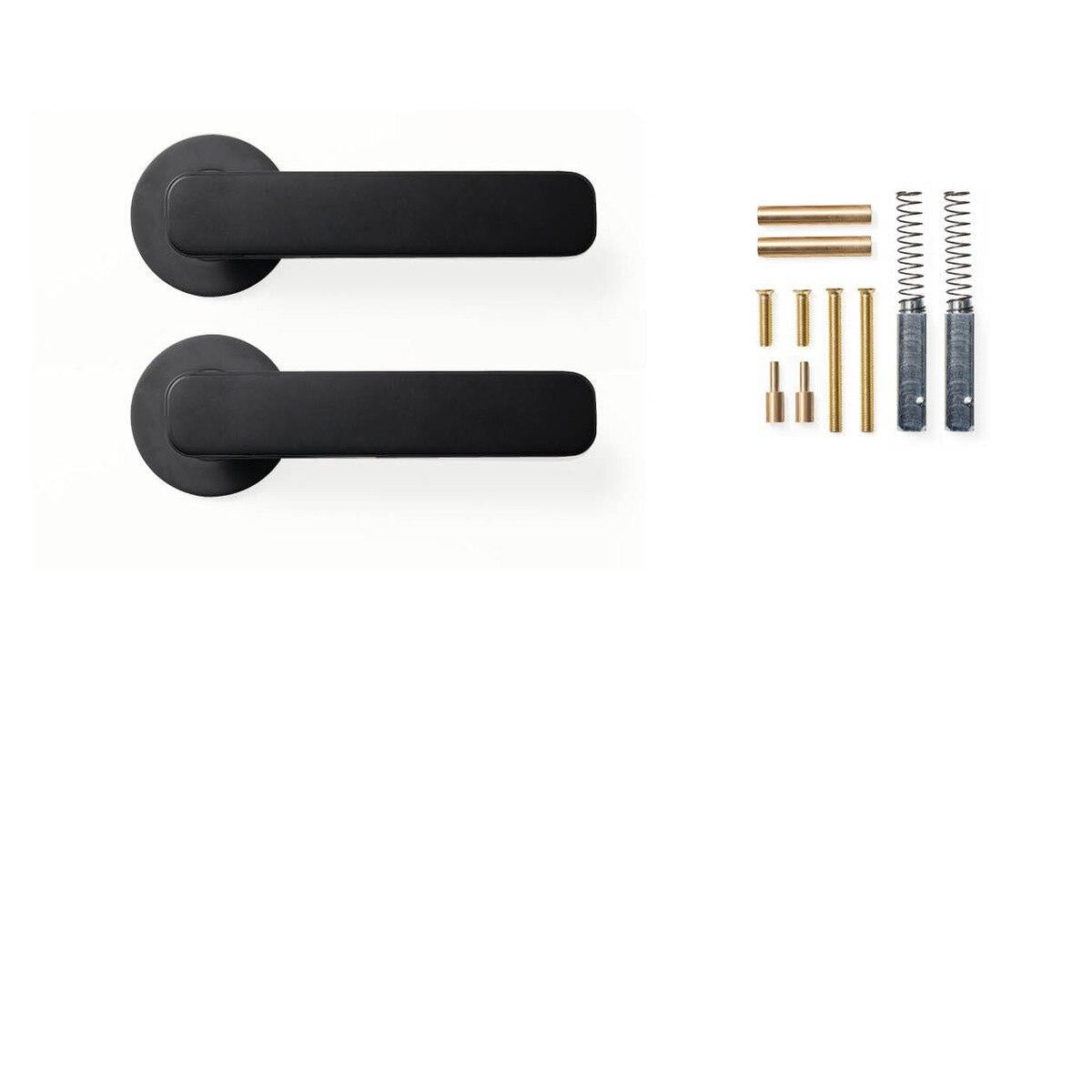 Momo Aspen Door Handle Set Matt Black