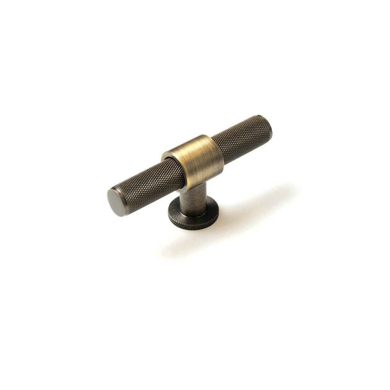 Momo Belgravia 82mm T Cupboard Knob Dark Brushed Brass
