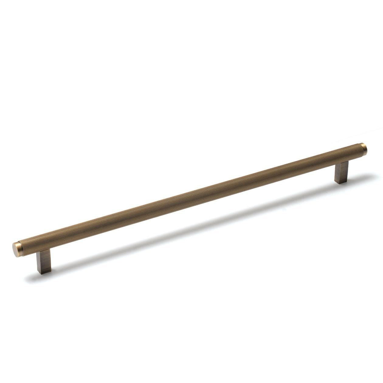 Momo Bellevue 320mm Lined Bar Cabinet Pull Handle Dark Brushed Brass