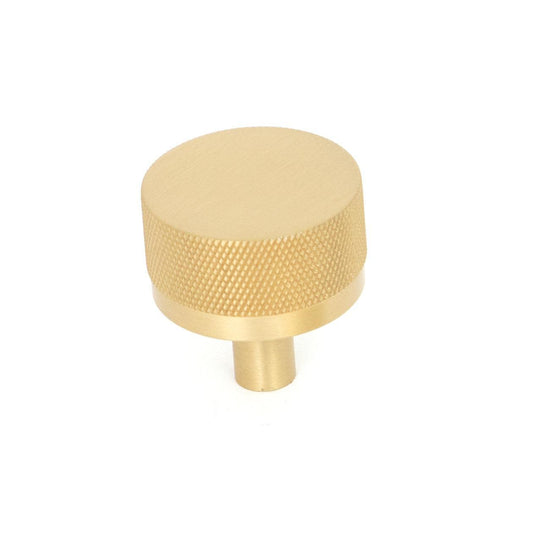 Momo Bellevue 35mm Knurled Cupboard Knob Brushed Satin Brass