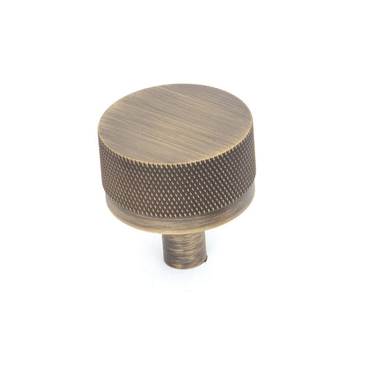 Momo Bellevue 35mm Knurled Cupboard Knob Dark Brushed Brass