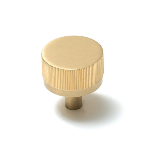 Momo Bellevue 35mm Lined Cupboard Knob Brushed Satin Brass