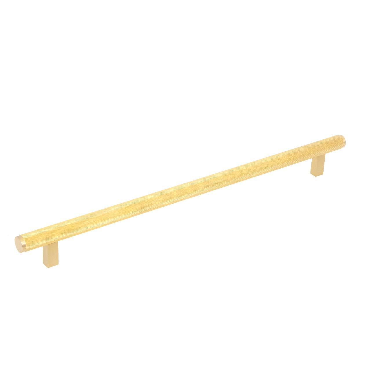 Momo Bellevue 416mm Knurled Appliance Cabinet Pull Handle Brushed Satin Brass