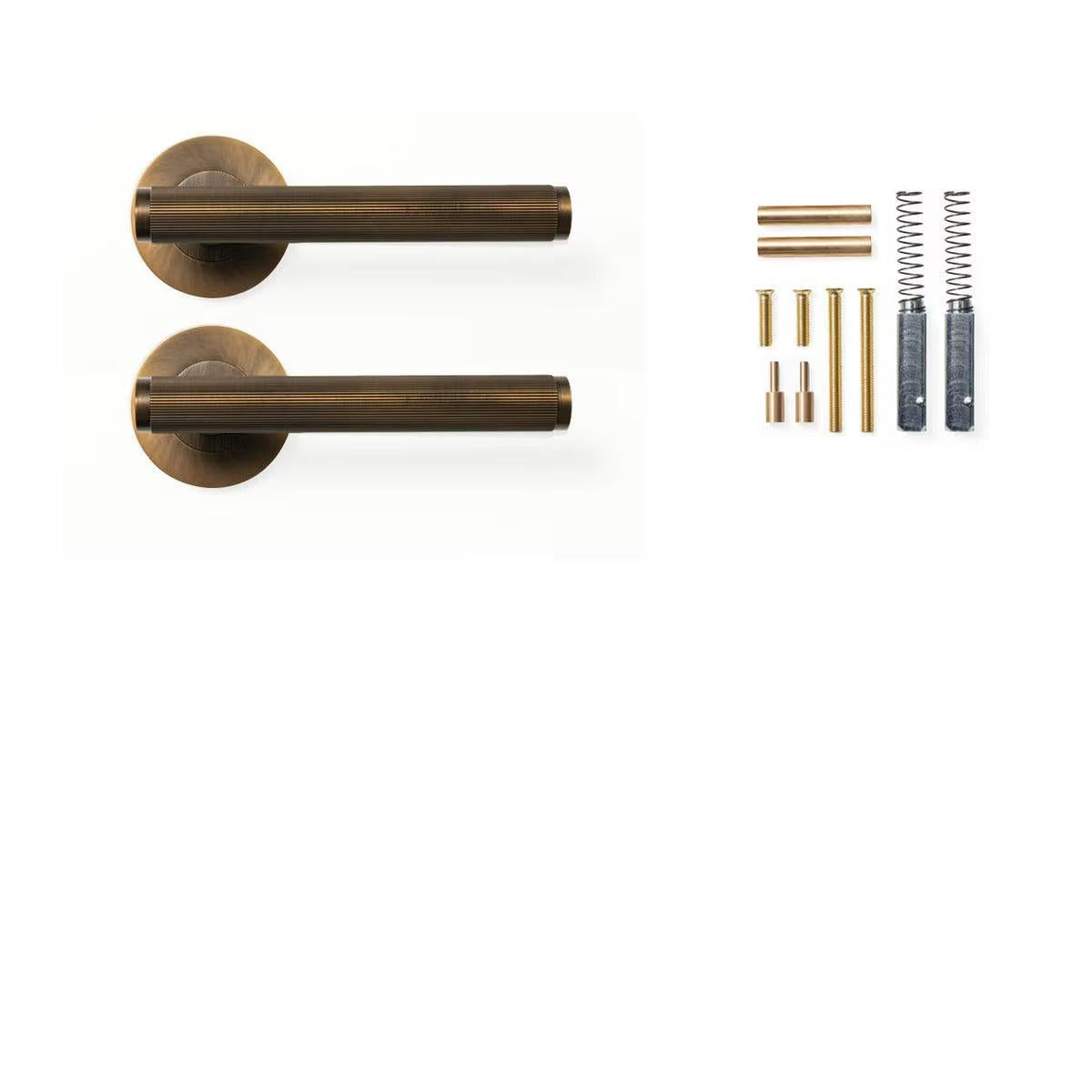 Momo Bellevue Lined Door Handle Set Bronze