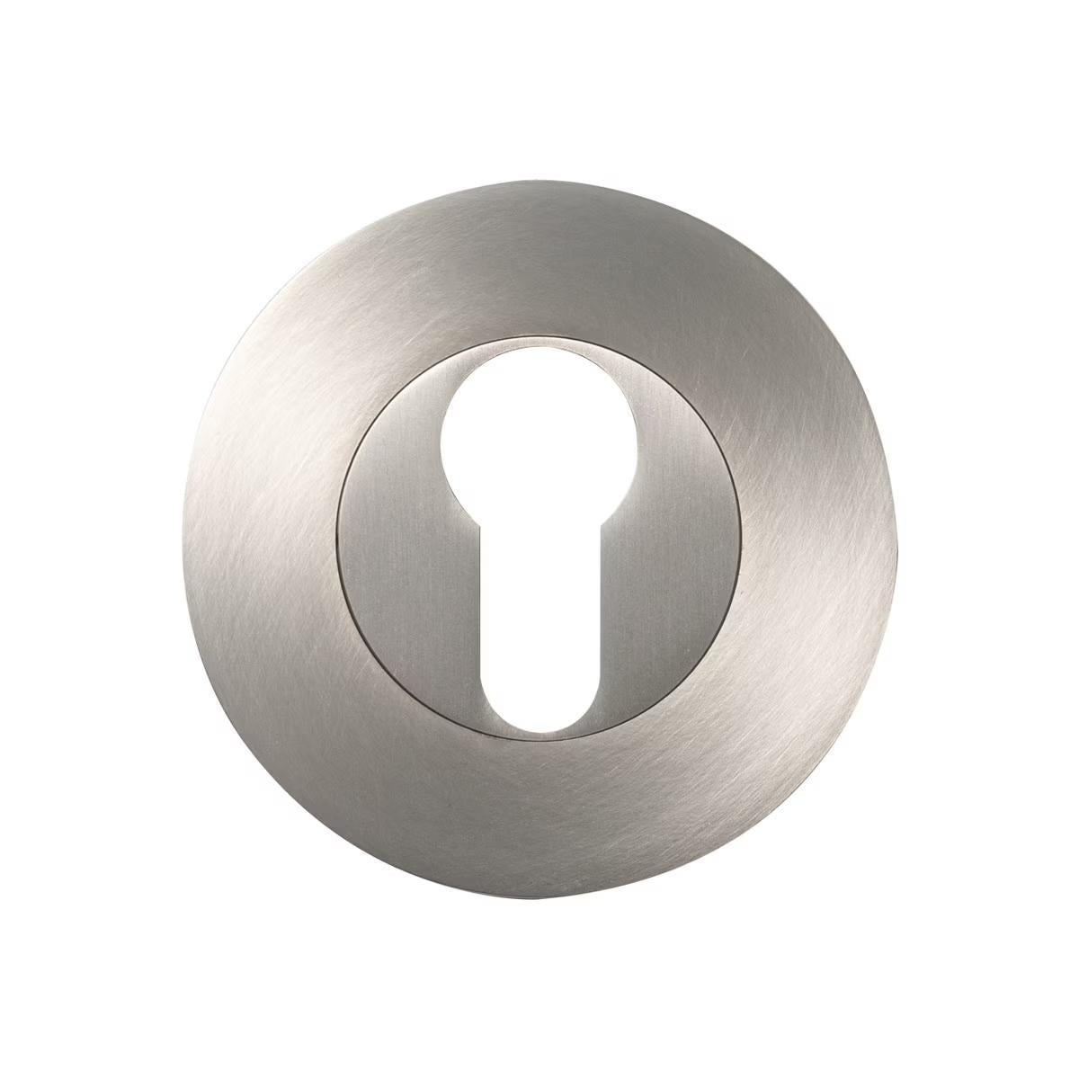 Momo Euro Cylinder Escutcheon Set Dull Brushed Nickel