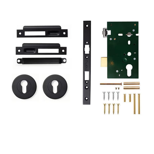 Momo Roller Mortice Entrance Set Matt Black