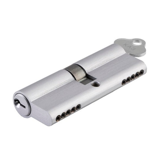 SDG Euro Cylinder Dual Function 5 Pin Brushed Chrome L80mm
