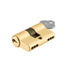 SDG Euro Cylinder Key Key 3 Pin Brushed Gold PVD L45mm