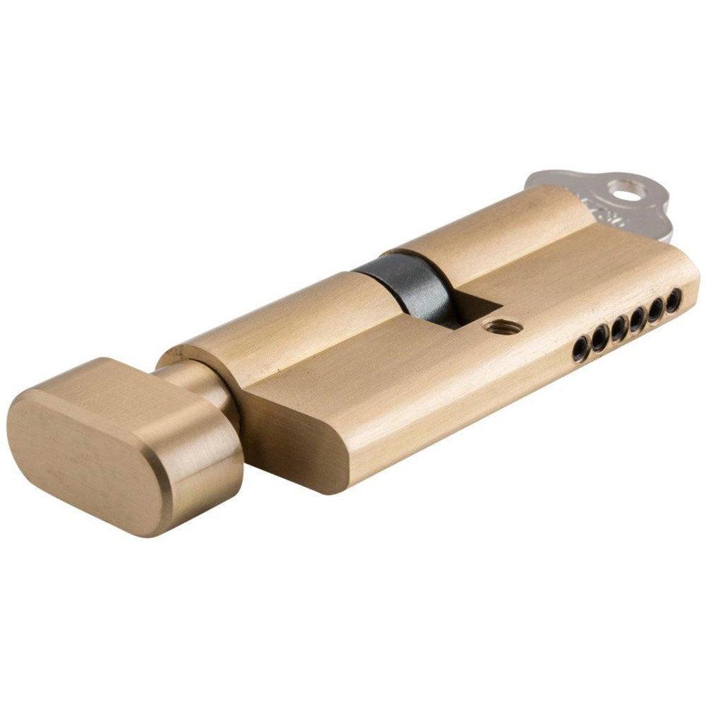 SDG Euro Cylinder Key Thumb 5 Pin Brushed Brass L65mm