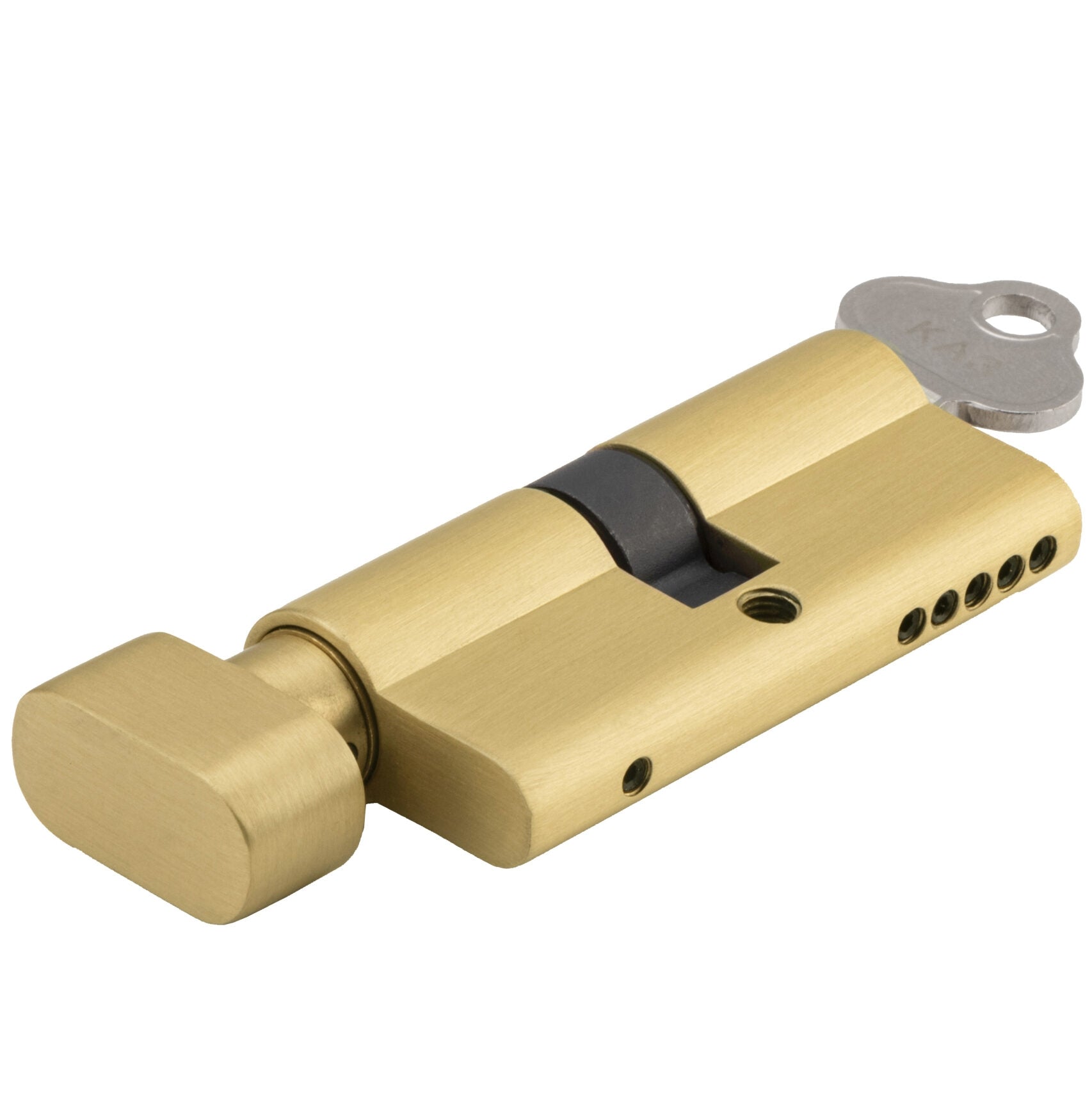 SDG Euro Cylinder Key Thumb 5 Pin Brushed Gold PVD L65mm