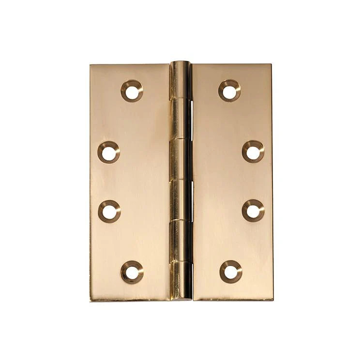 SDG Hinge Fixed Pin Polished Brass W75mm