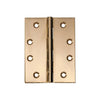 SDG Hinge Fixed Pin Polished Brass W75mm