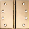 SDG Hinge Fixed Pin Unlacquered Polished Brass W100mm